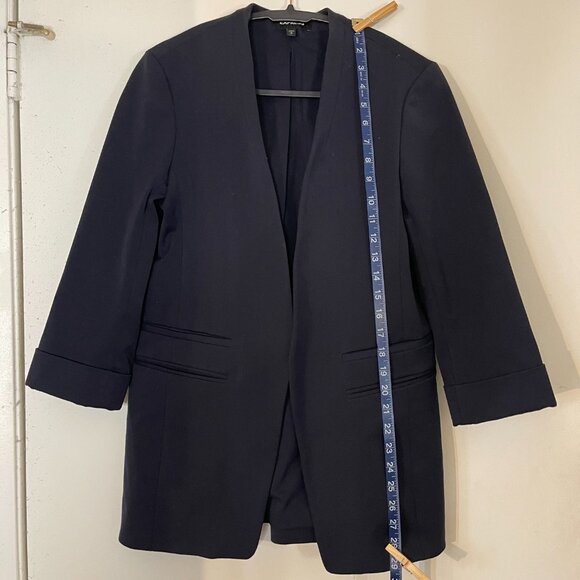 Express Navy Three-Quarter Sleeve Petite Blazer - Picture 10 of 11